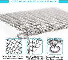 Load image into Gallery viewer, Stainless Steel Chainmail Scrubber