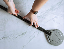 Load image into Gallery viewer, anodized aluminum perforated pizza peel aluminum pizza peel pizza paddle turning peel