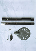 Load image into Gallery viewer, anodized aluminum perforated pizza peel aluminum pizza peel pizza paddle turning peel