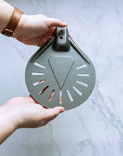 Load image into Gallery viewer, anodized aluminum perforated pizza peel aluminum pizza peel pizza paddle turning peel